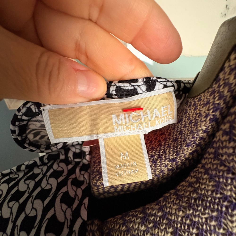 Michael Kors Black and White Chain Pattern Dress - Picture 4 of 5